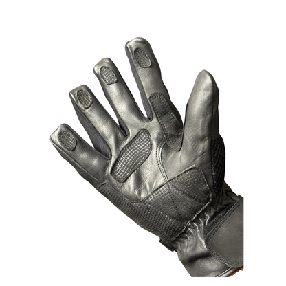 Guantes de piel para motoristas Negro