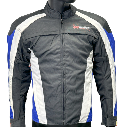 Chaqueta Motorista con Protecciones Azul